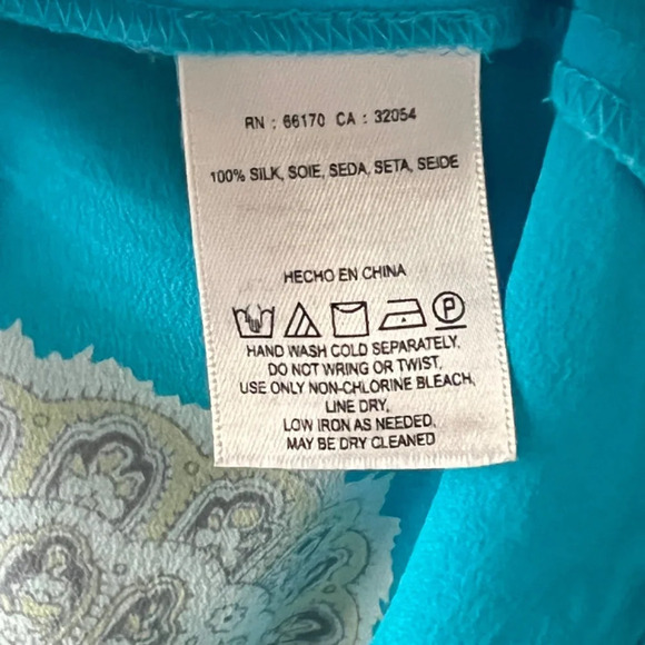 Anthropologie Moulinette Soeurs Floral Cap Sleeve Silk Blouse Size Medium EUC - Picture 6 of 6